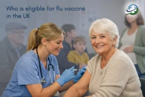 Who is eligible for flu vaccine in the UK